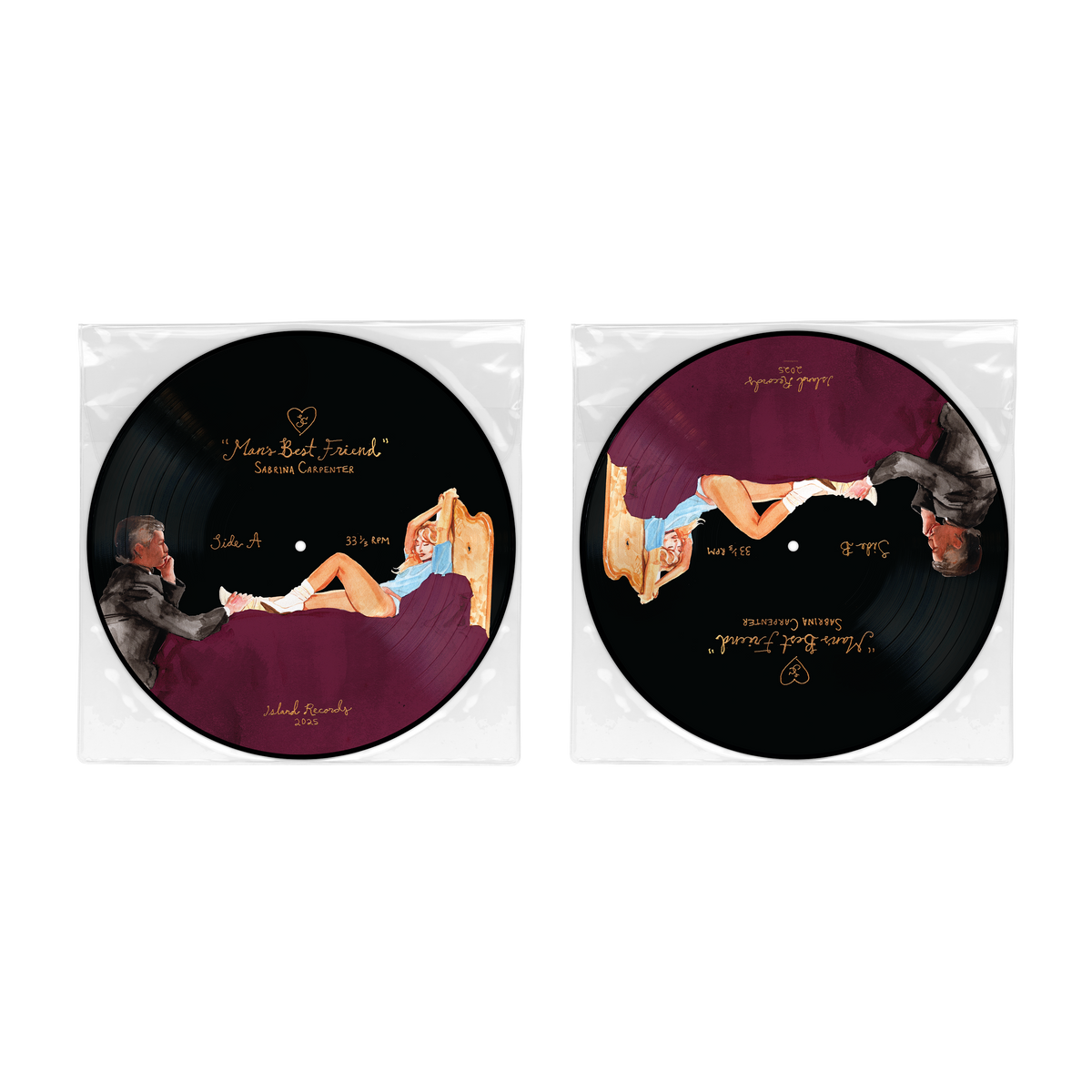 CARPENTER SABRINA レコード　ピクチャー盤　vinyl Friend Best Man's - Vinyl Coloured LP Cover Alt Friend Best Man's 洋楽