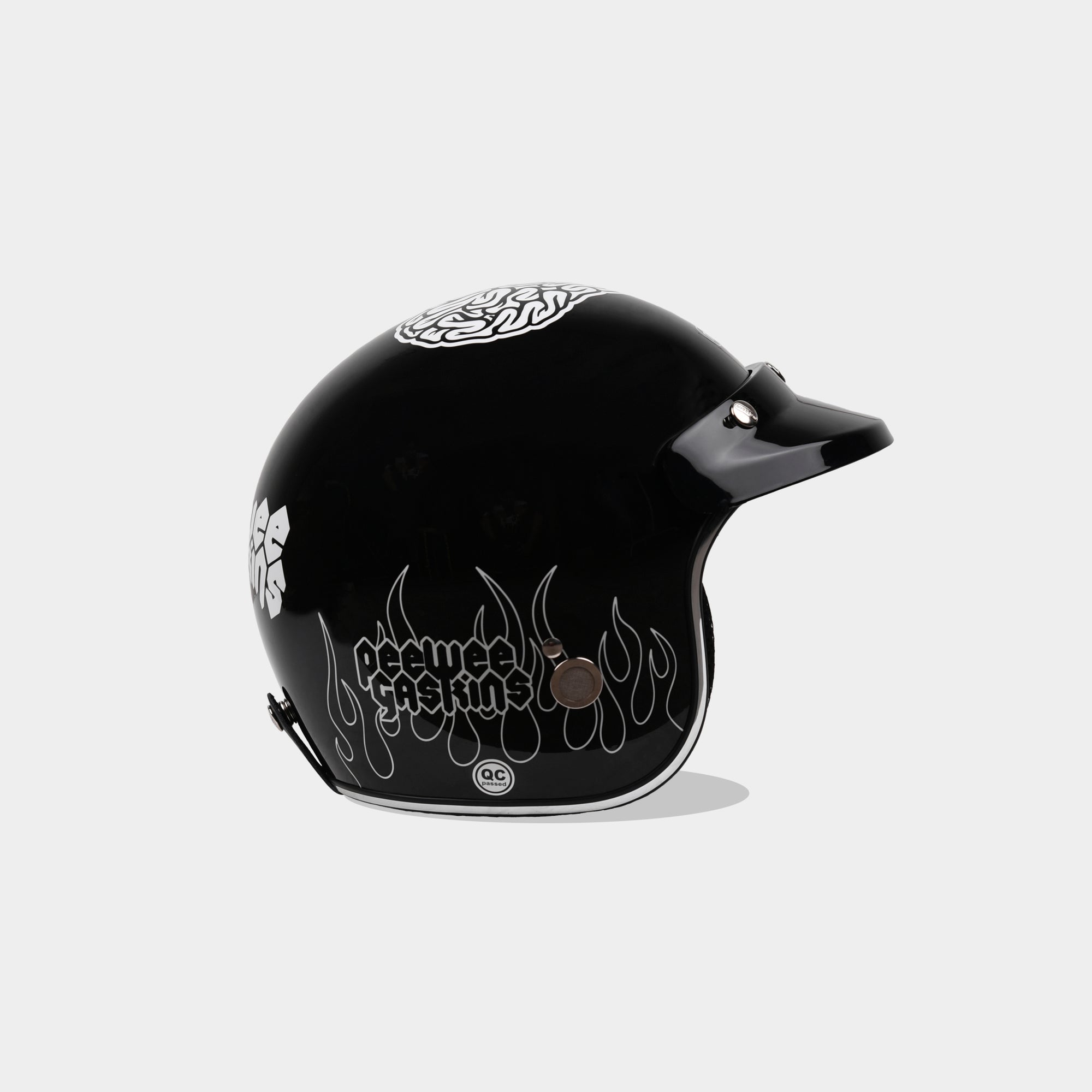 Pee Wee Gaskins x Marzano – Black Flame Retro Helmet