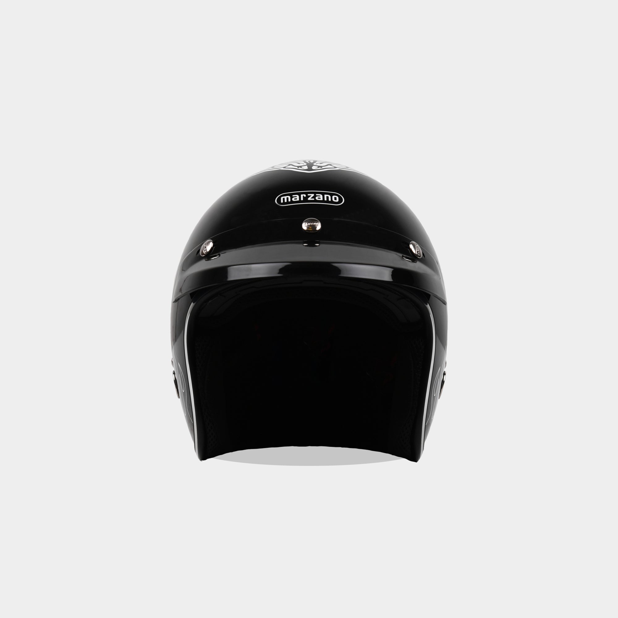 Pee Wee Gaskins x Marzano – Black Flame Retro Helmet