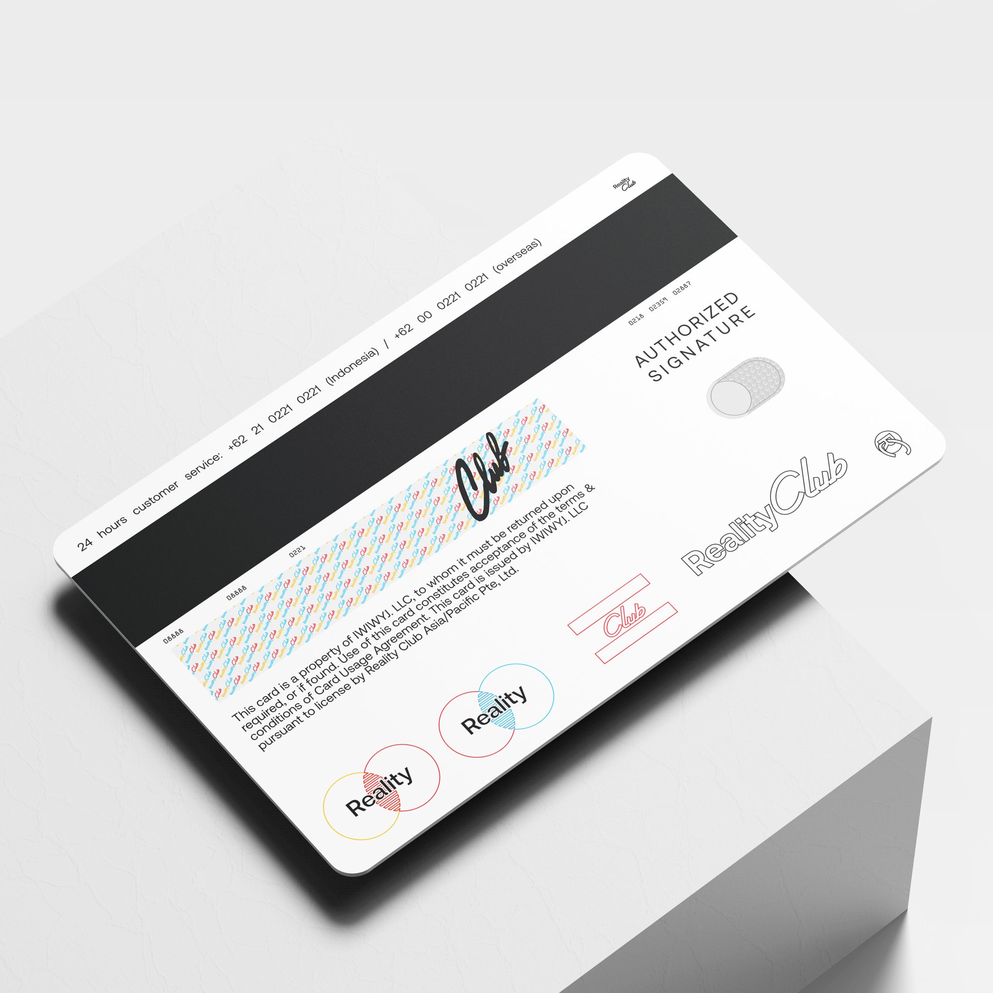 Reality Club - White Logo Electronic Card