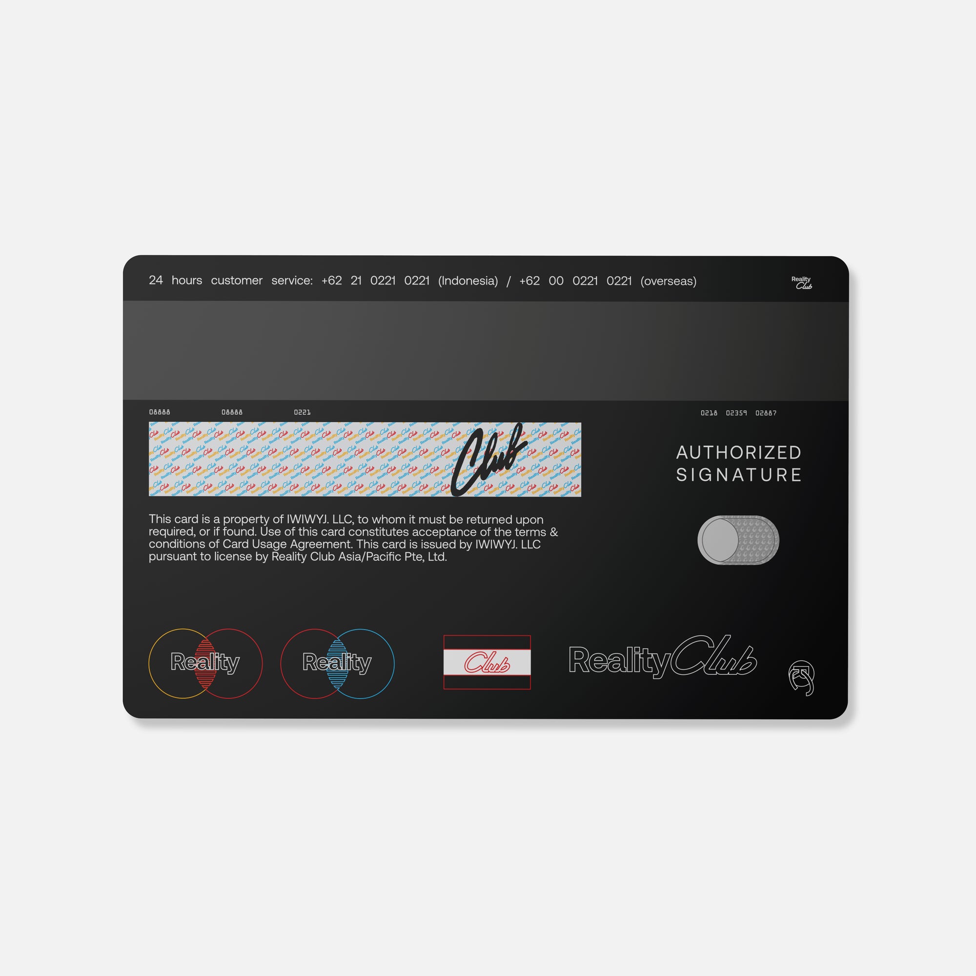 Reality Club - Black Logo Electronic Card