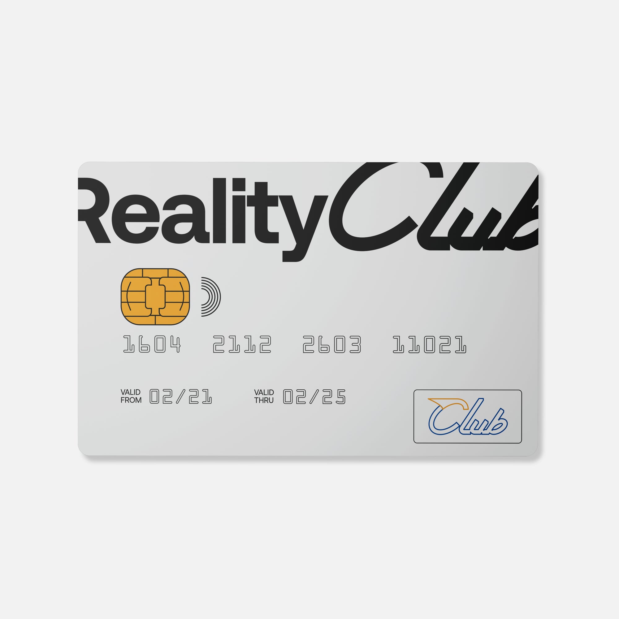 Reality Club - White Logo Electronic Card