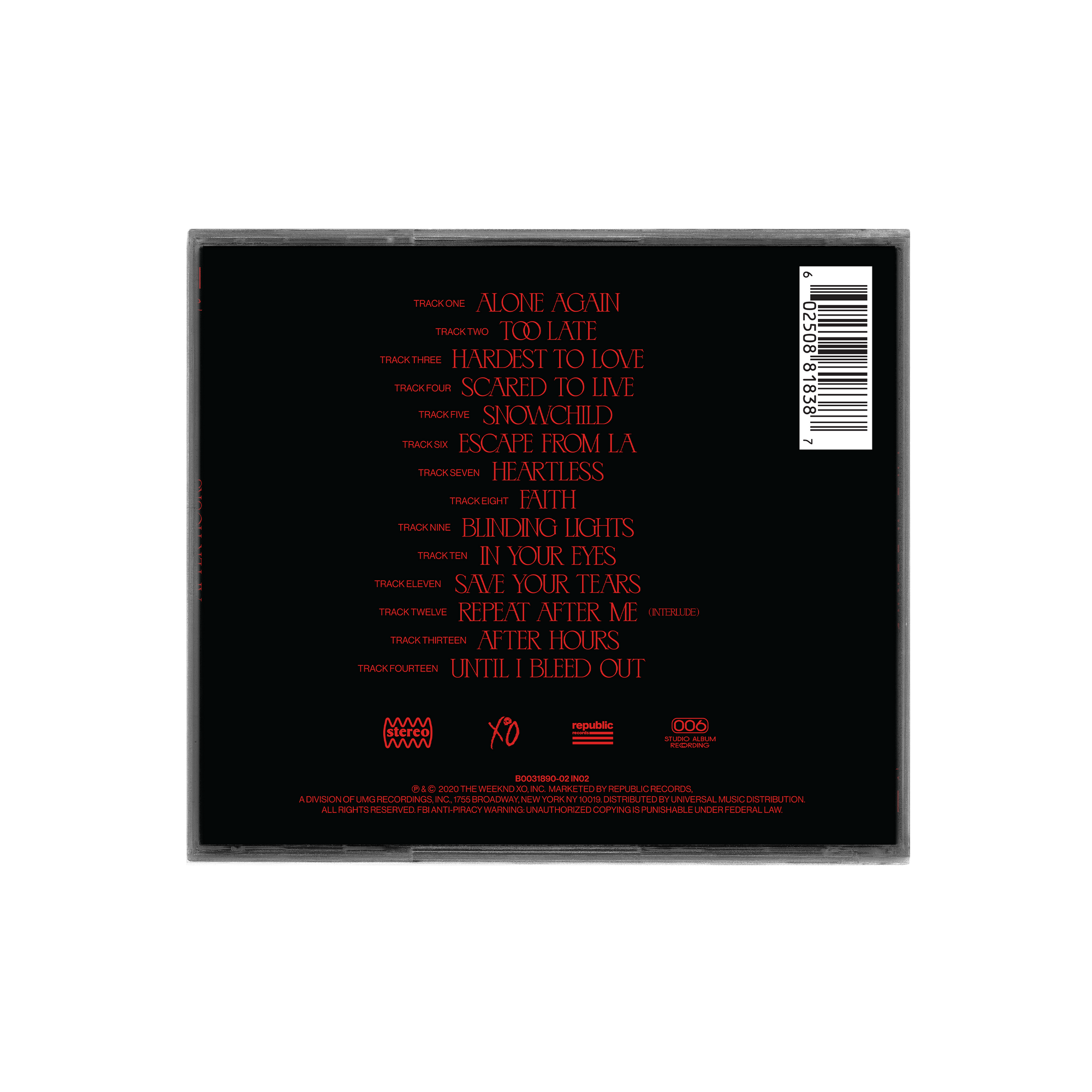 The Weeknd - After Hours CD