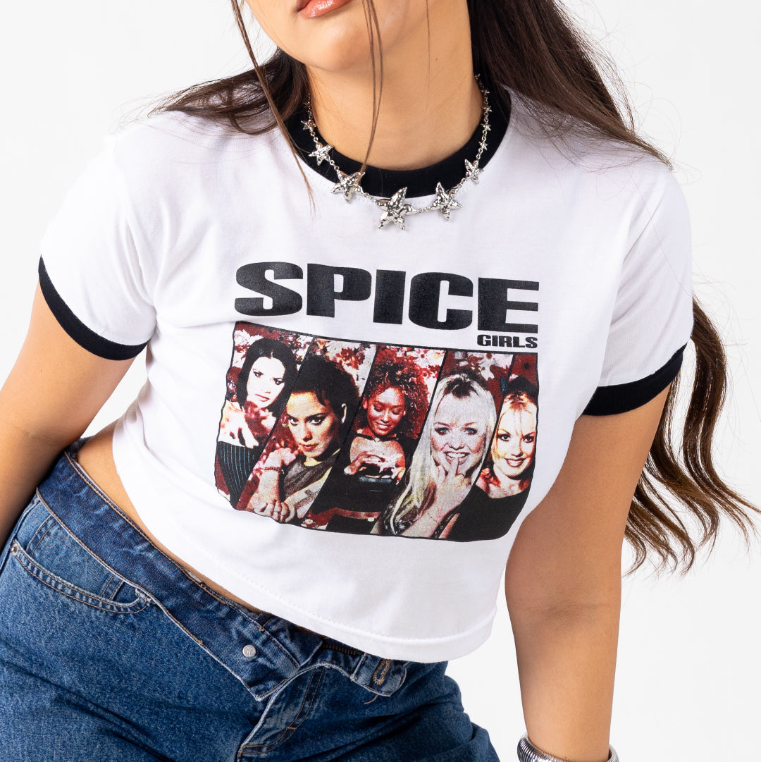 Spice Girls – Group Floral Baby Tee