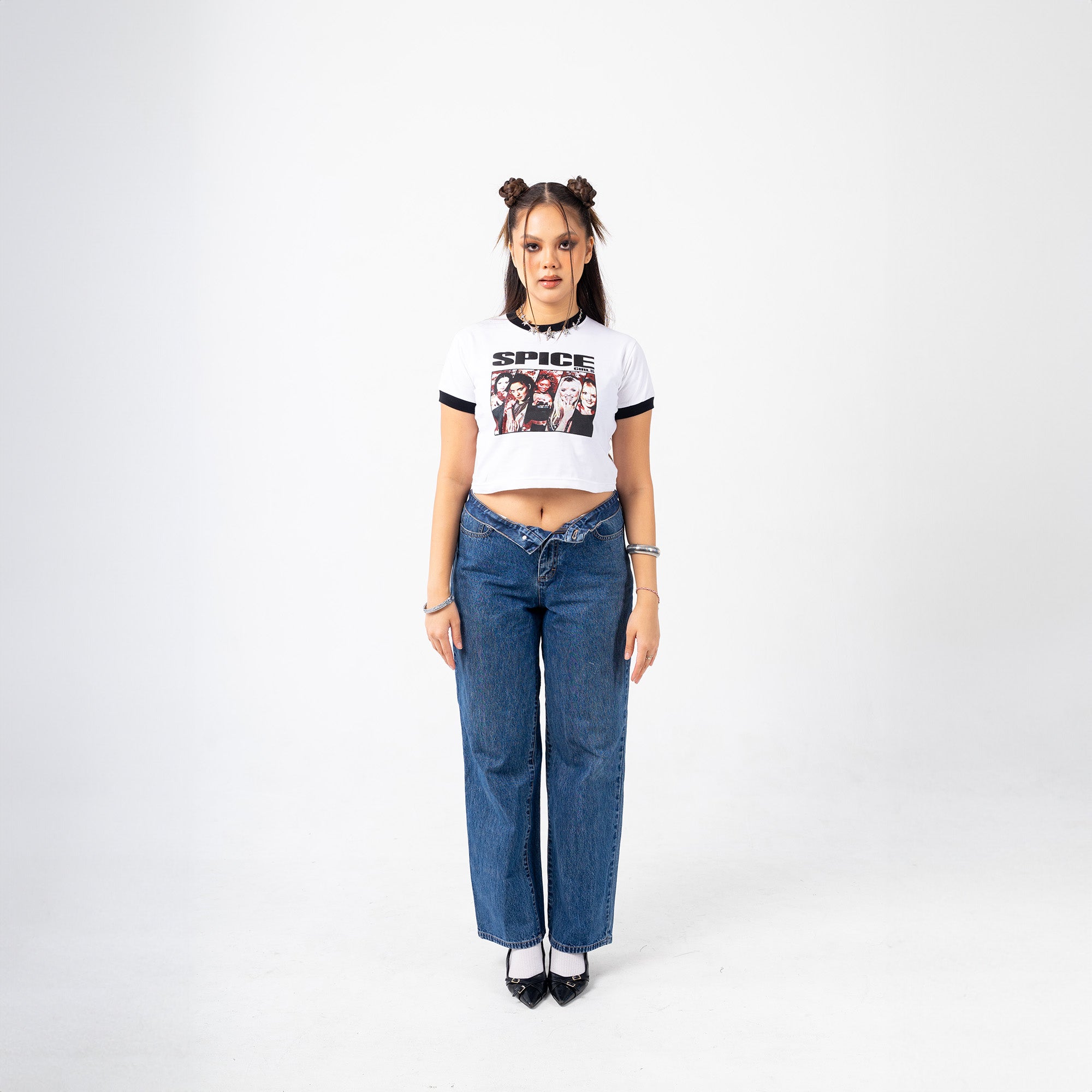 Spice Girls – Group Floral Baby Tee